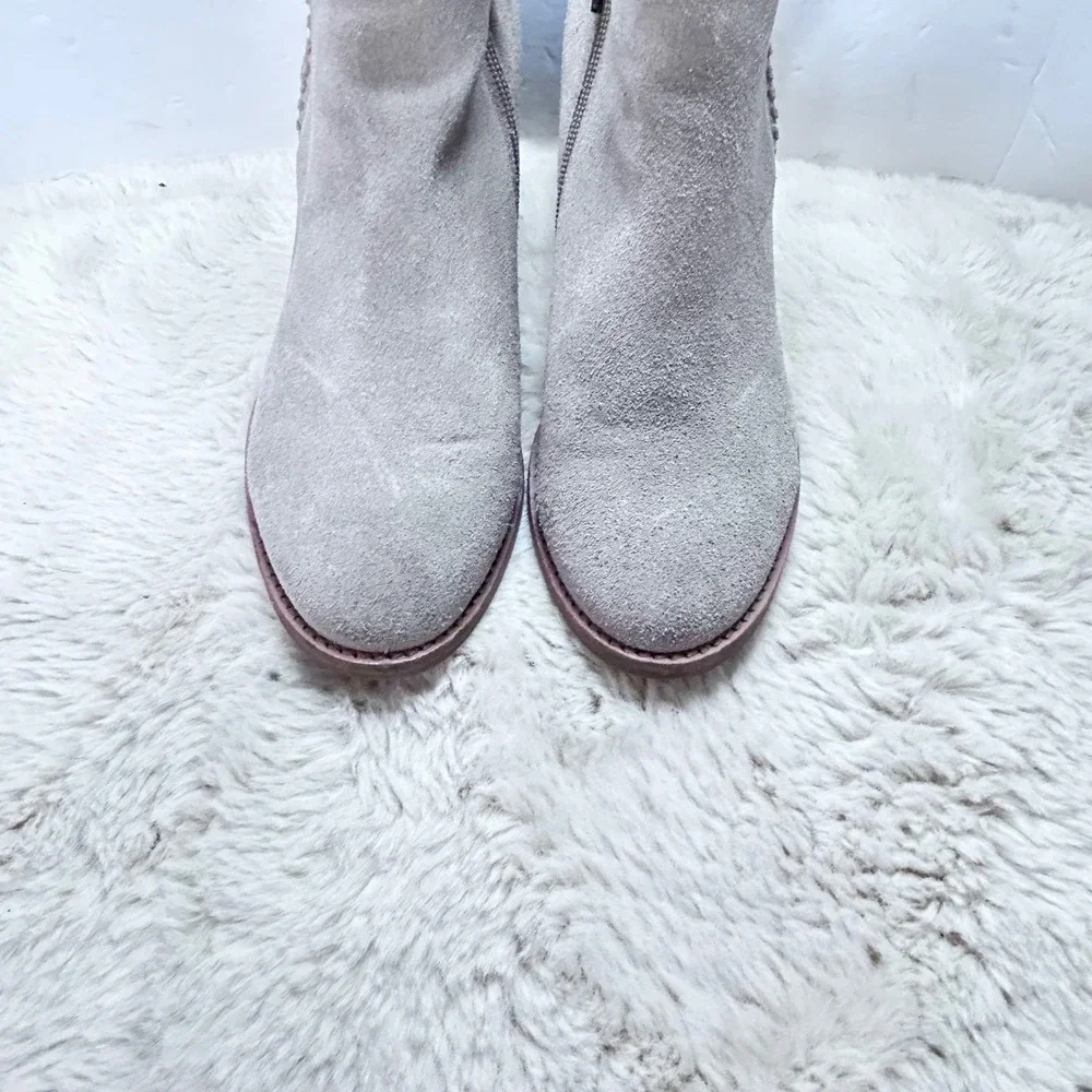 Blondo Waterproof‎ Suede Braided Zip Ankle Boots Women's Size 77 - Picture 2 of 12
